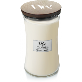 Woodwick White Tea & Jasmine Large Candle